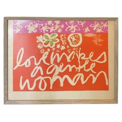 Sister Mary Corita Kent & Magdalen Mary Rare série Loves Makes Gentle Woman