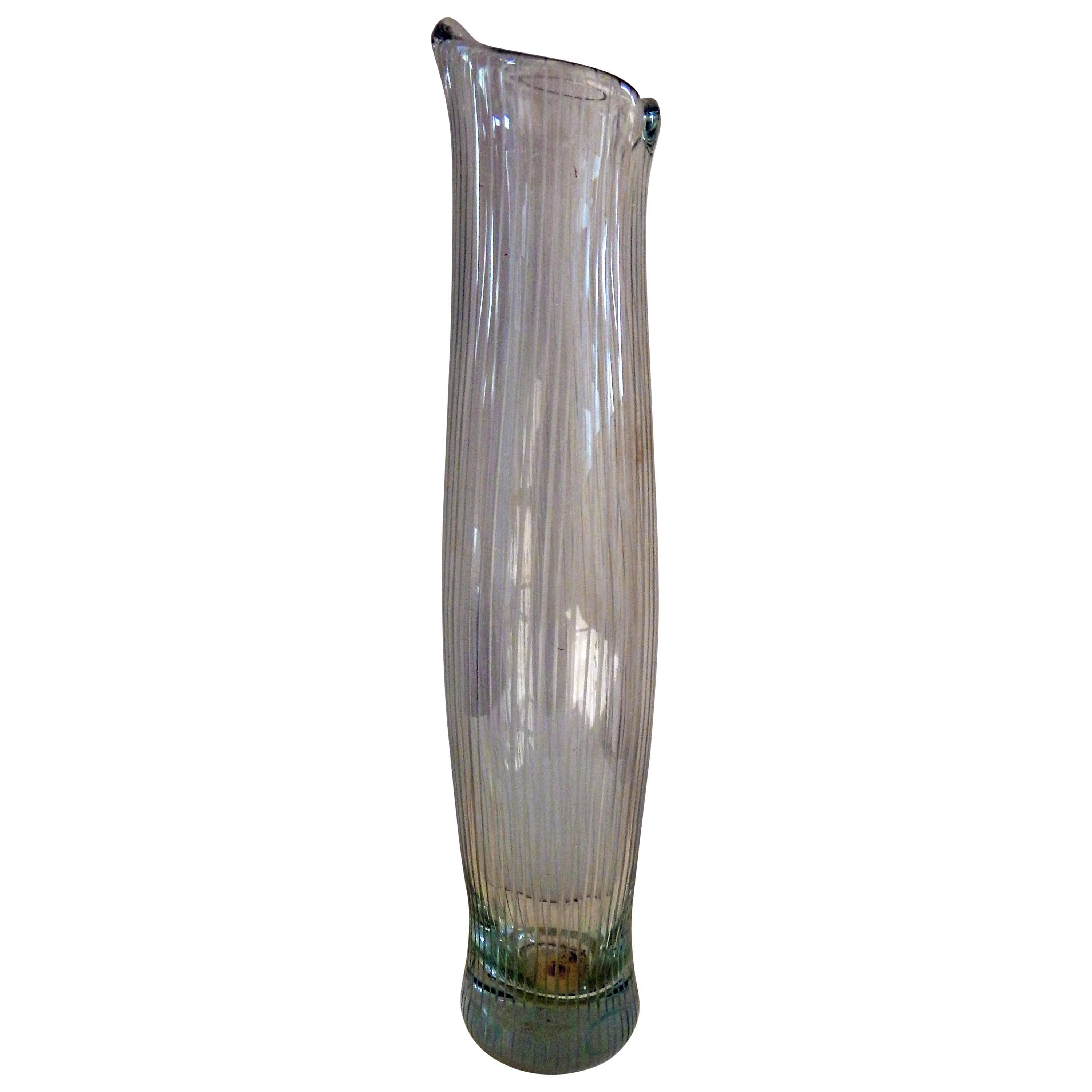 Tapio Wirkkala "Tuonelan Virta" Glass Vase for Iittala, Model 3522