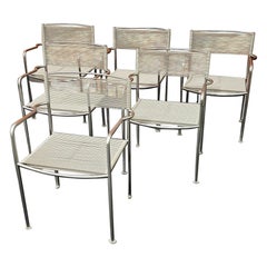 Italian Chairs Alias 201 Green PVC, set of six, by Giandomenico Belotti, 2012