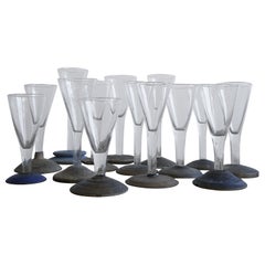 Rara y gran colección de catorce vasos suecos del s. XVIII-XIX