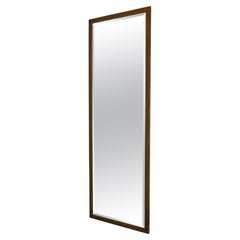 Very Long Art Deco Golden Oak Wall Mirror