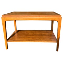 Lane Rhythm Mid-Century Modern Two-Tiered Walnut Side Table