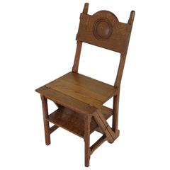 metamorphic chair steps Antique Scottish 19th Century Metamorphic Chair, Library Steps, Gothic Style