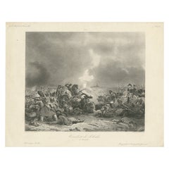 Battle of Polotsk, August 1812 - Engraving from Napoleon's Campaign, c.1840