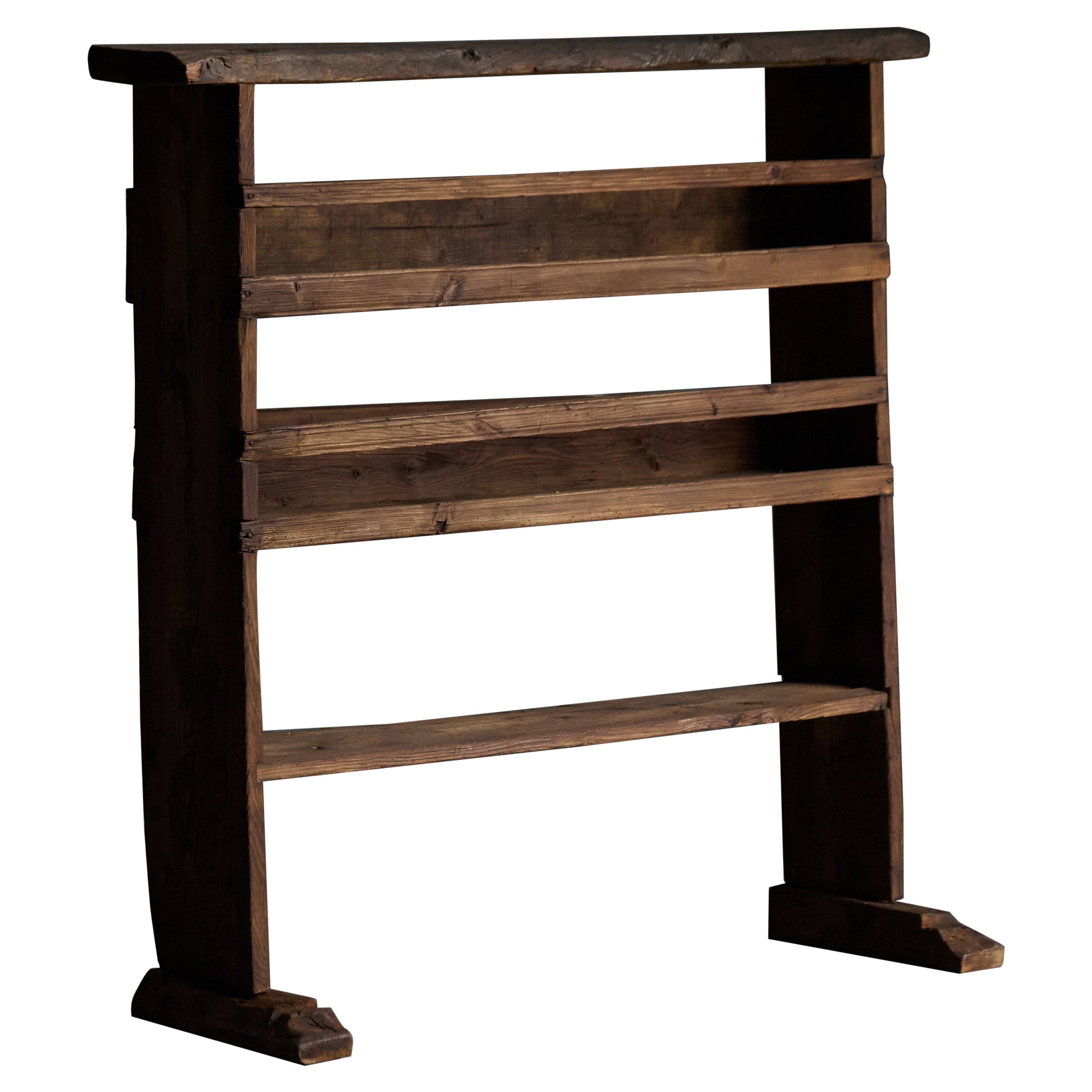 Brutalist Wabi Sabi Bookcase, France, 19th Century