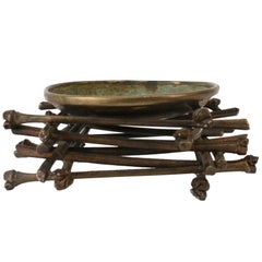 Robert Lee Morris "Ritual Bowl on a Bamboo Pyre" Sculpture