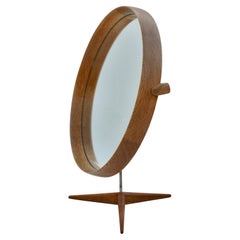 Grande specchio da toilette in Oak di Uno & Östen Kristiansson per Luxus, Svezia