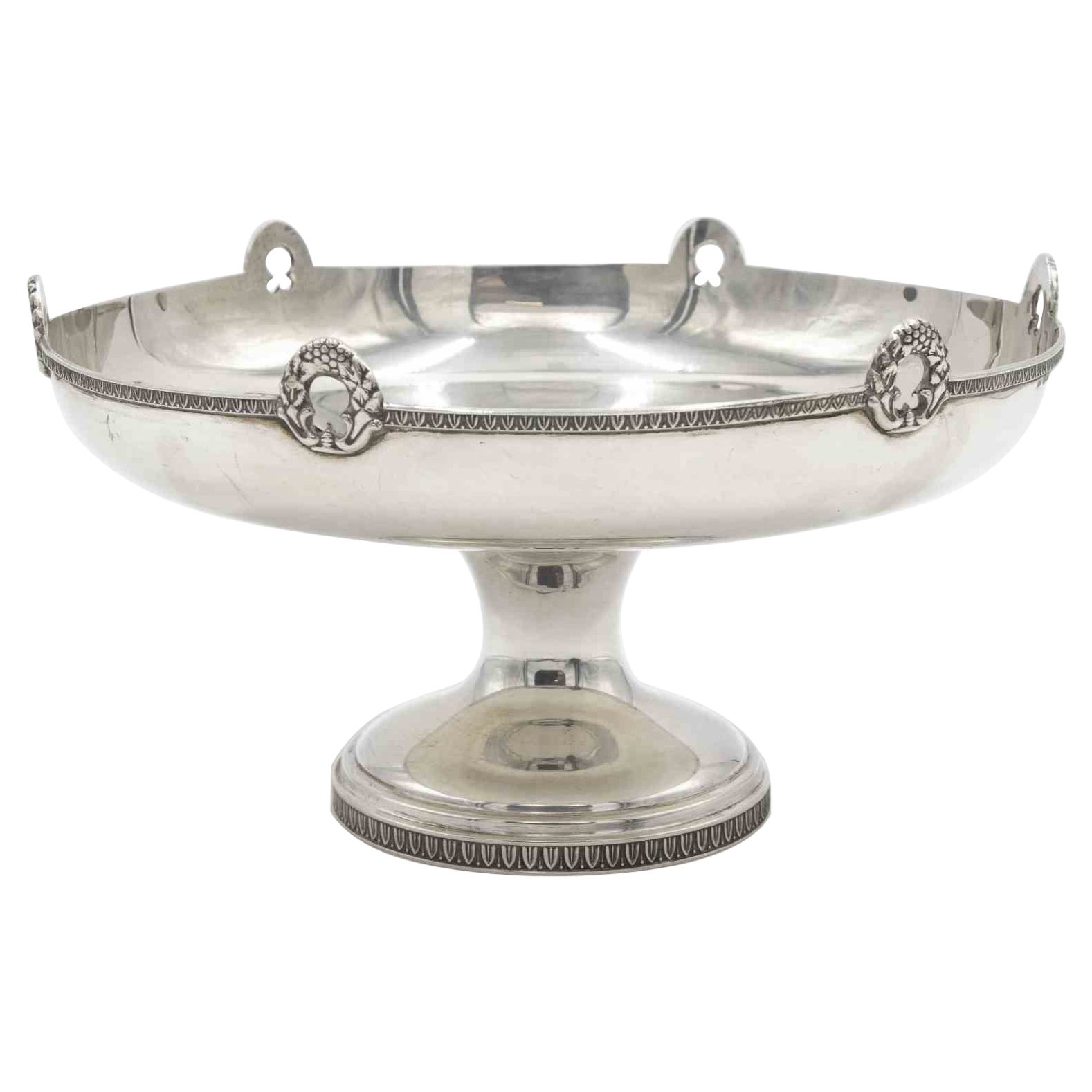 Vintage Silver Fruit Stand, taly, Mid-20th Century