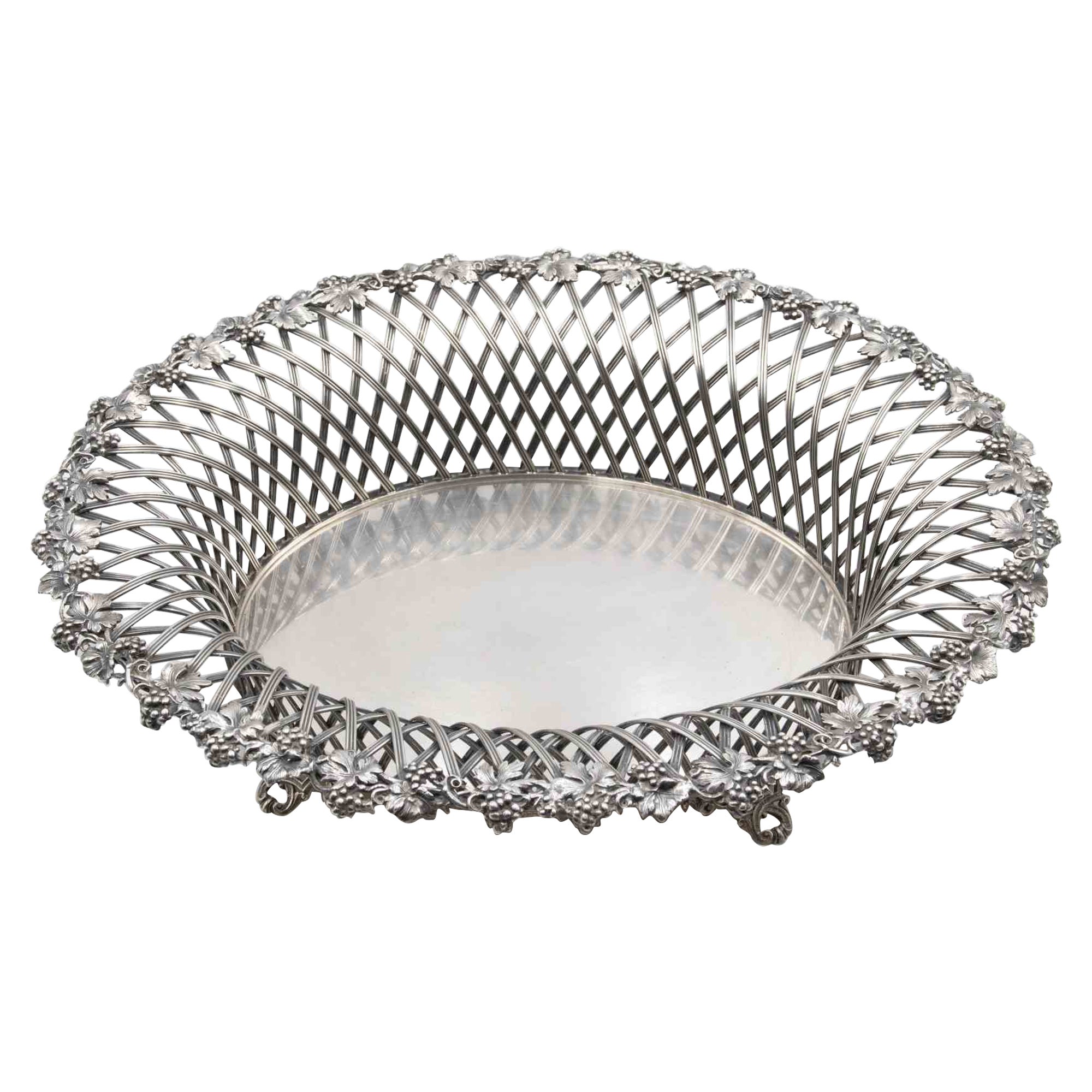 Silver Centerpiece by De Vecchi Milano, Italy, mid-20th century For Sale