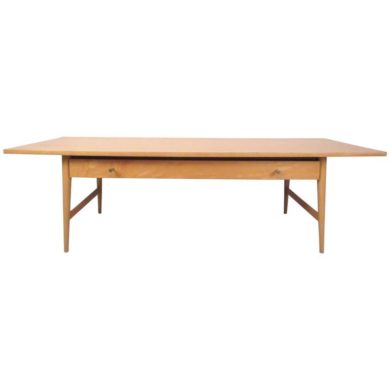 MidCentury Modern SingleDrawer Coffee Table by Paul McCobb For Sale