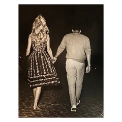 Brigitte Bardot y Sacha Distel Impresión única en plata 1958