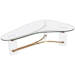Charles Hollis Jones Biomorphic Coffee Table with Amoeba Top