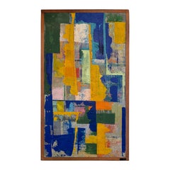 Leo Russell Pintura abstracta sobre lienzo 1962
