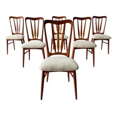 Niels Koefoed Sillas de comedor "Ingrid", Teca, Modernas de mediados de siglo Juego de 6