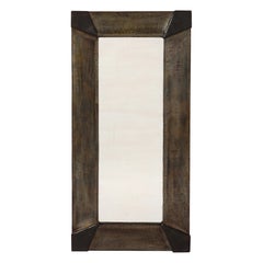 Miroir en fer patiné Alberto Cassoli, Italie, fin des années 1960