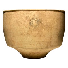 Large Western Asiatic Buff Ware Footed Storage Jar