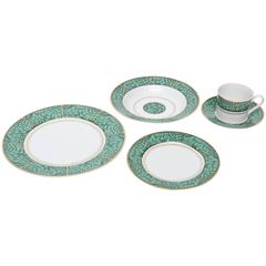 Set of 4 Settings of Georges Briard Imperial Malachite Porcelain China Service 11