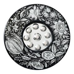 Early Rare Piero Fornasetti 'Corona di fiori' Convex Optical Mirror, Italy 1950s