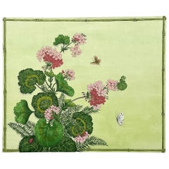 Vintage Regency Original Floral Oil Painting on Canvas