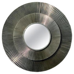 Vintage Boho Studio a Crimped Chrome Wall Mirror