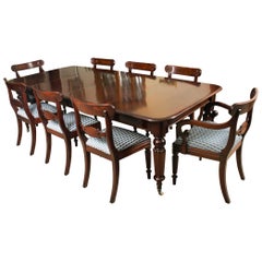Antique Wiliam IV Extending Dining Table & 8 Gillow chairs 19th Century