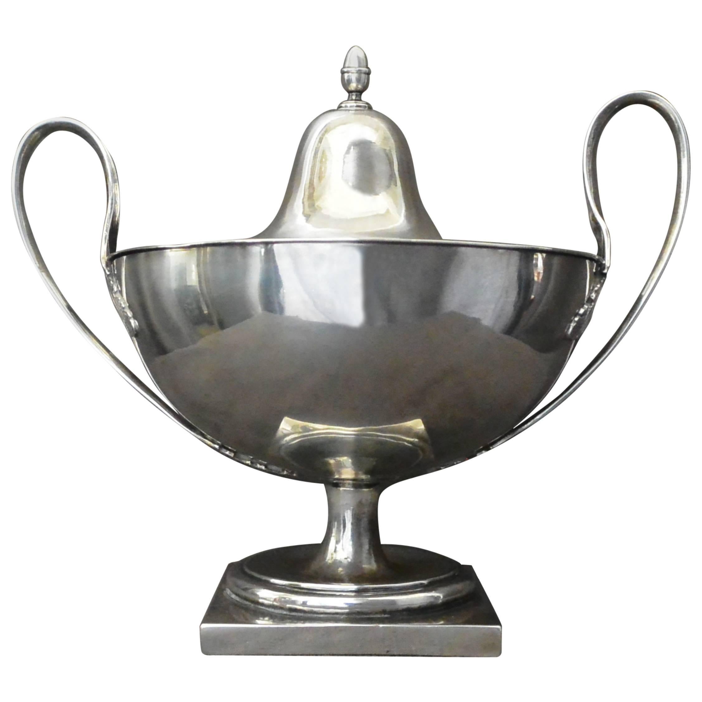  Italian Silver Neoclassical Lidded Urn