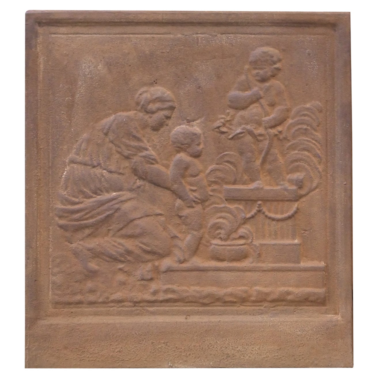 20th Century French Napoleon III Style 'Caritas' Fireback / Backsplash