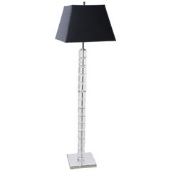 Contemporary Crystal Cubed Floor Lamp