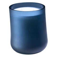 21st Century Federico Peri Stilla Cerae Large Deep Blue Murano Glass