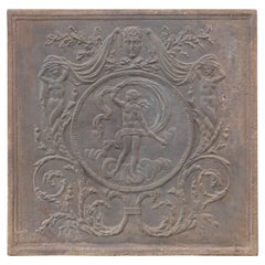 Antique French Fireback / Backsplash with the Goddess Venus, Neoclassical Period