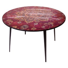 Small Cafe 6116 Steel Table Round by Atelier Ruben Van Megen