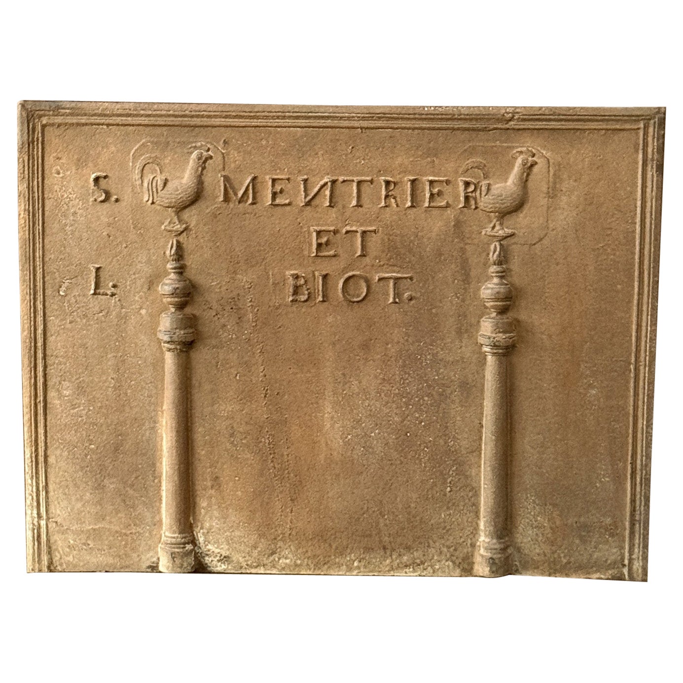 French Louis XIV Period 'Pillars of Hercules' Fireback / Backsplash, 18th C.