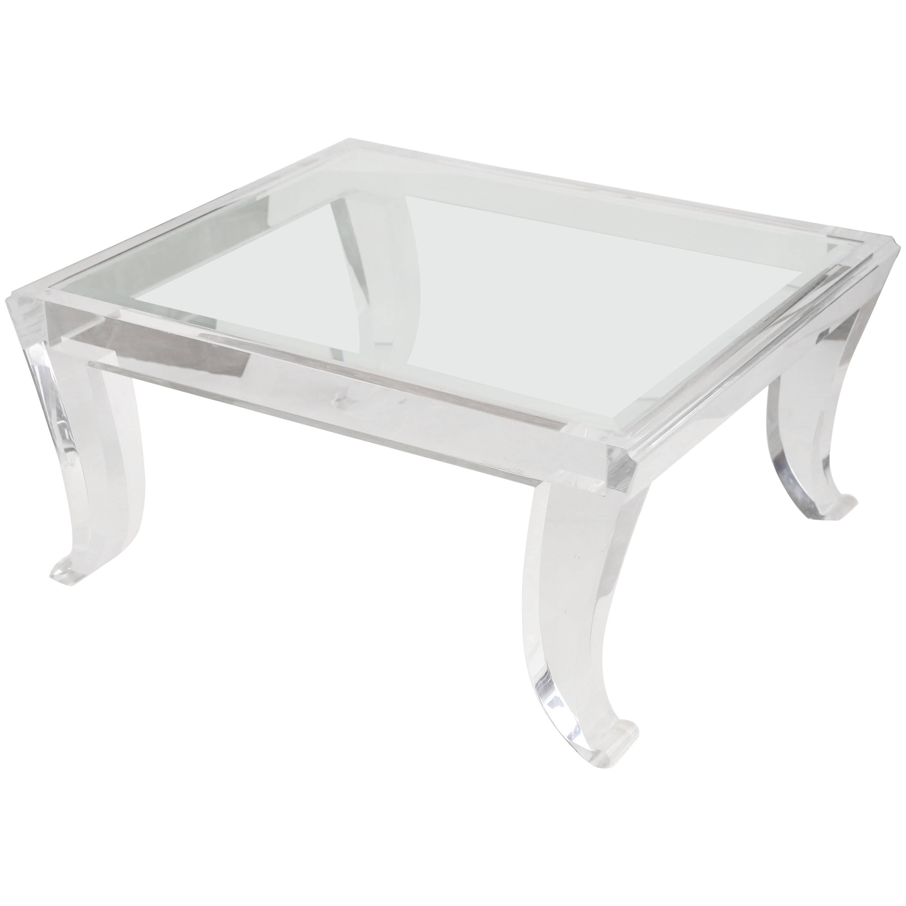 20th Century Hand Signed Lucite Table For Sale