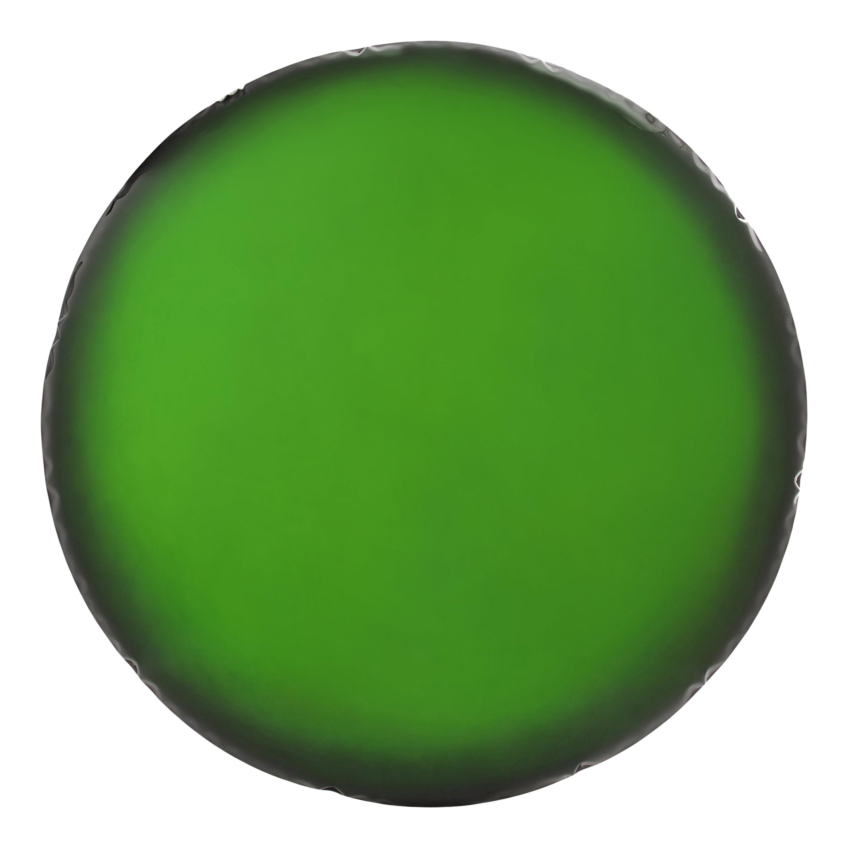 Espejo contemporáneo 'Oko 95', verde jade, de Zieta