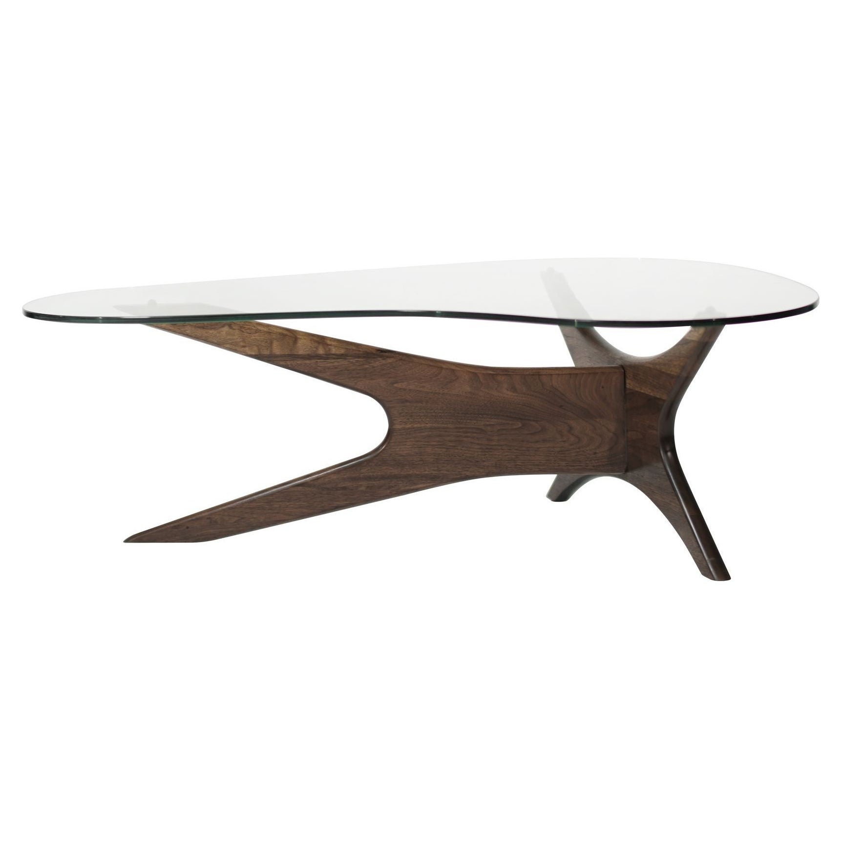 Asymmetrischer Cocktailtisch aus Nussbaumholz von Adrian Pearsall, ca. 1950er Jahre im Angebot