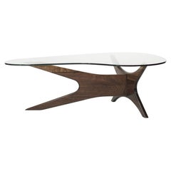 Cocktail Tables asimmetrico in noce di Adrian Pearsall, C.C., 1950