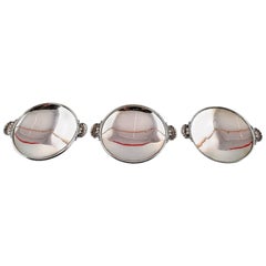 Collection of Three Georg Jensen Silver Bowls with Handles