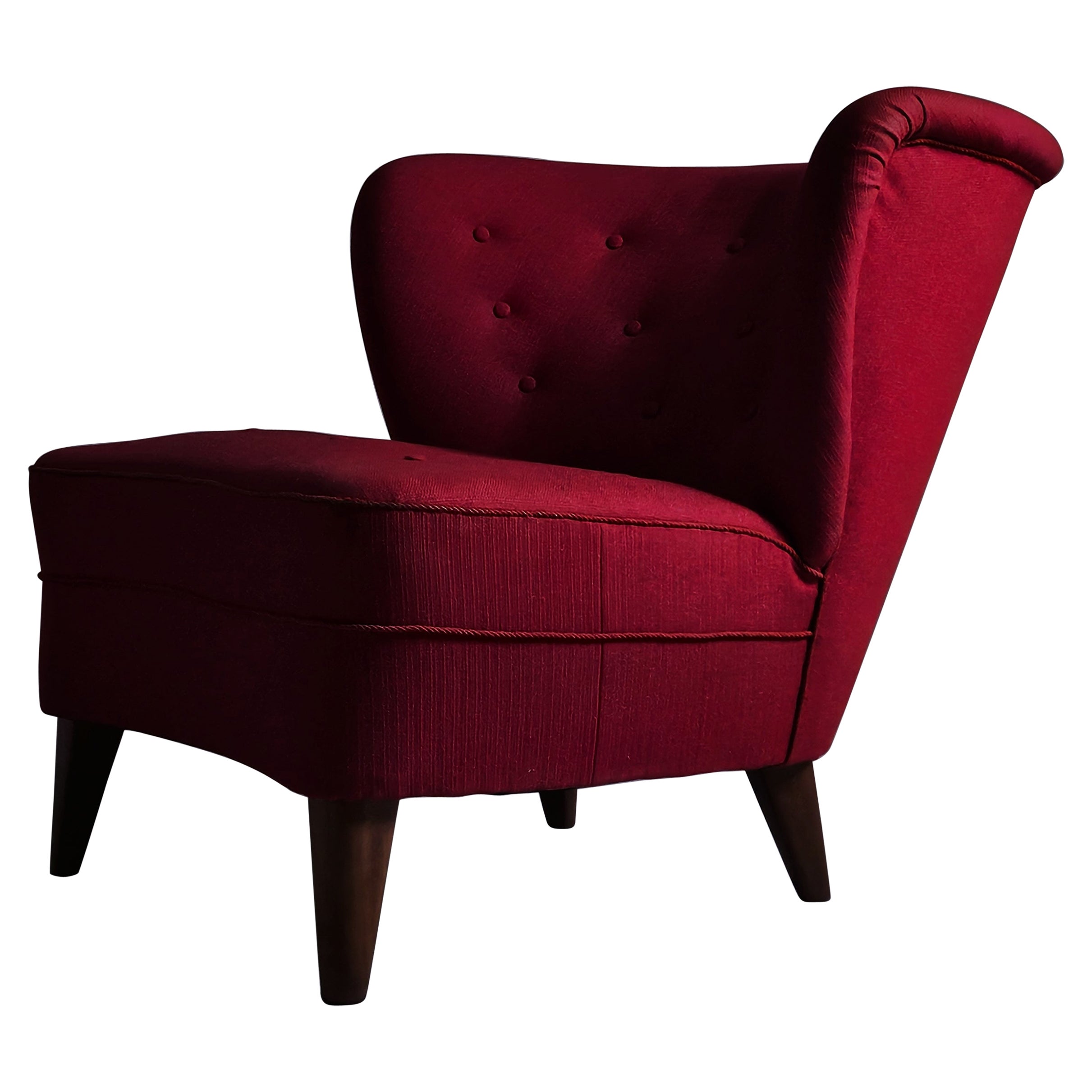 Chunky lounge chair by Gösta Jonsson, Sweden, 1950s