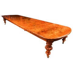 Antique 18ft Victorian Pollard Oak Extending Dining Table 19th Century
