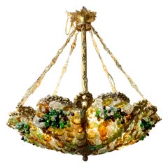 Venezianischer farbiger Glas-Hängelampe-Kronleuchter