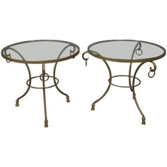 Pair of Round Regency Style Side Tables