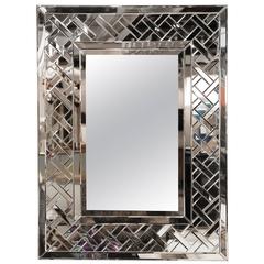 Lattice Weave Framed Mirror