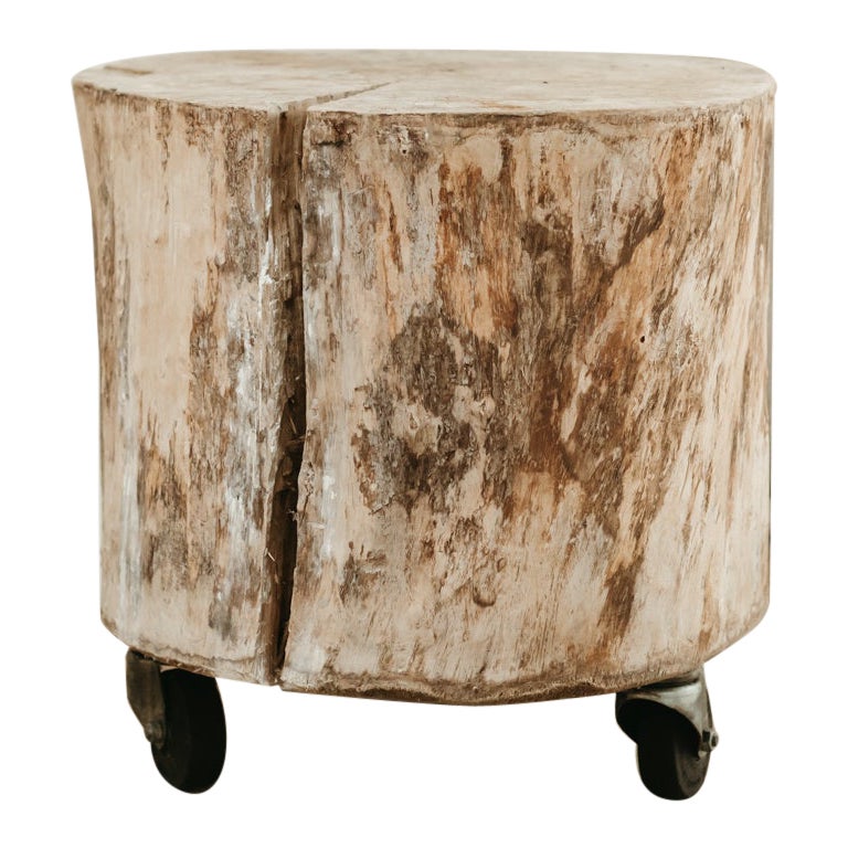 Table à roulettes excentrique et robuste en forme de tronc d'arbre ...