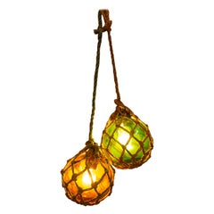 Vintage Wall Light Lantern Sting & Glass Seafaring Style circa 1960