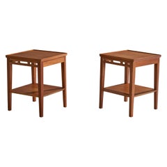 Amerikanische Designerin, Beistelltische, Holz, USA, 1950er Jahre