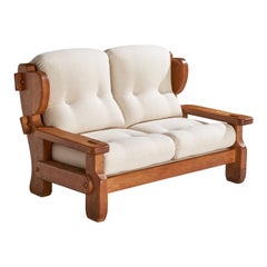 Used Swedish Designer, Sofa, Pine, Fabric, Sweden, 1970s