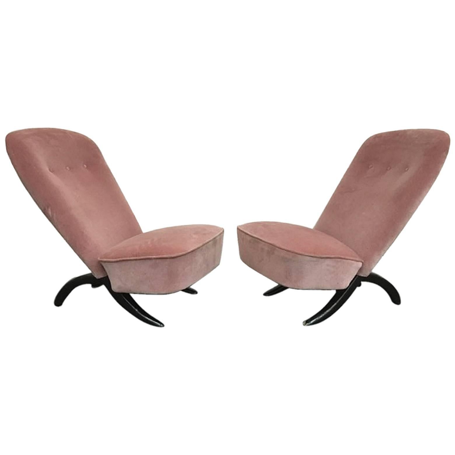 Pair of Theo Ruth for Artifort "Congo" Chairs, circa 1950 For Sale