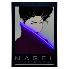 Patrick Nagel Druck mit lila Neon-Akzent, 1980er Jahre
