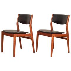 Pair of Danish Modern Teak Dining Chairs