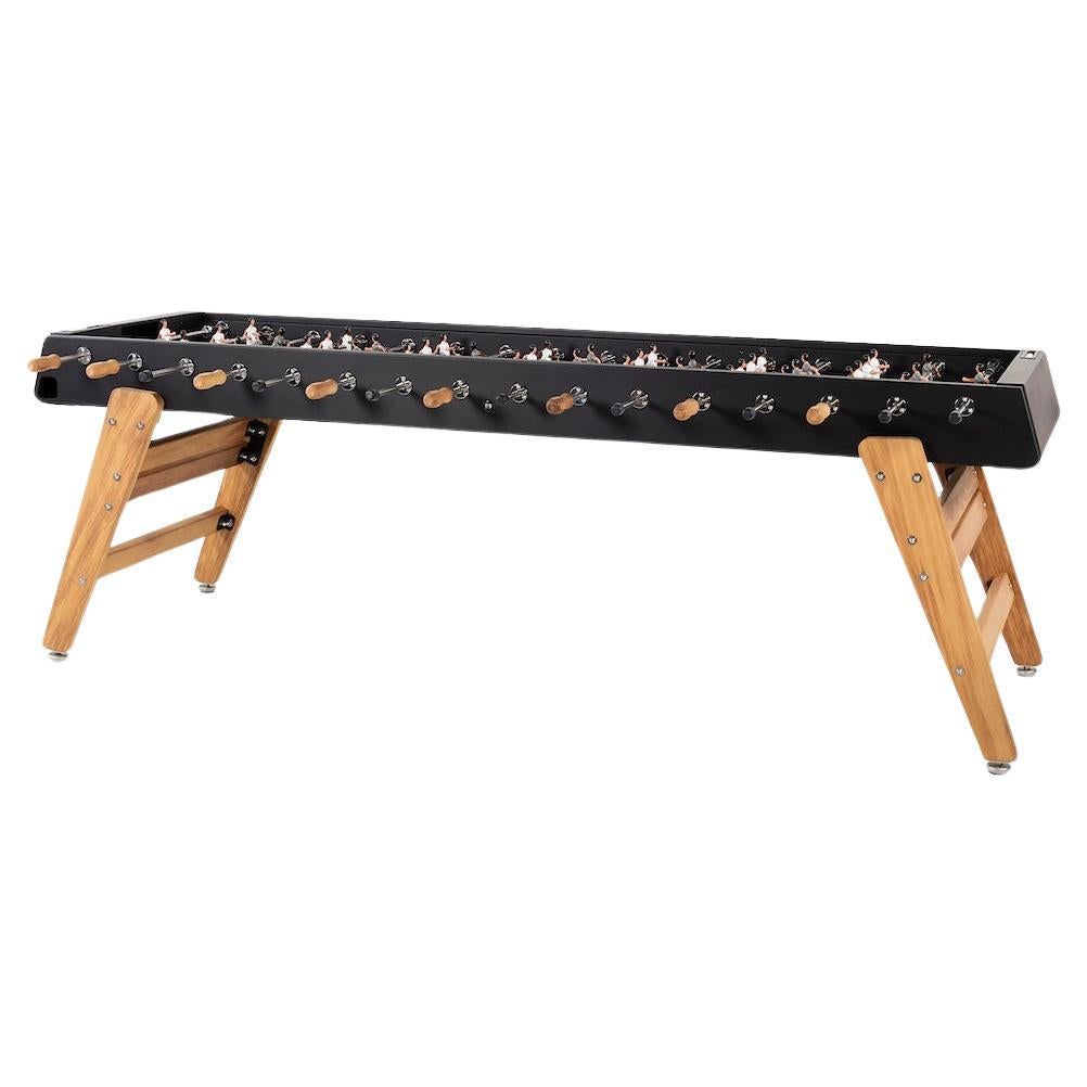 BLACK & Wood FOOSBALL TABLE RS3 Max by RS Barcelona for up to 8 players For Sale